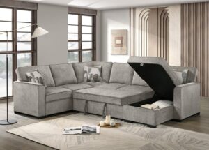 Dorothy Brown Loveseat with corner and pull out bed